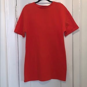 Orange Sweatshirt T-Shirt Dress/Tunic